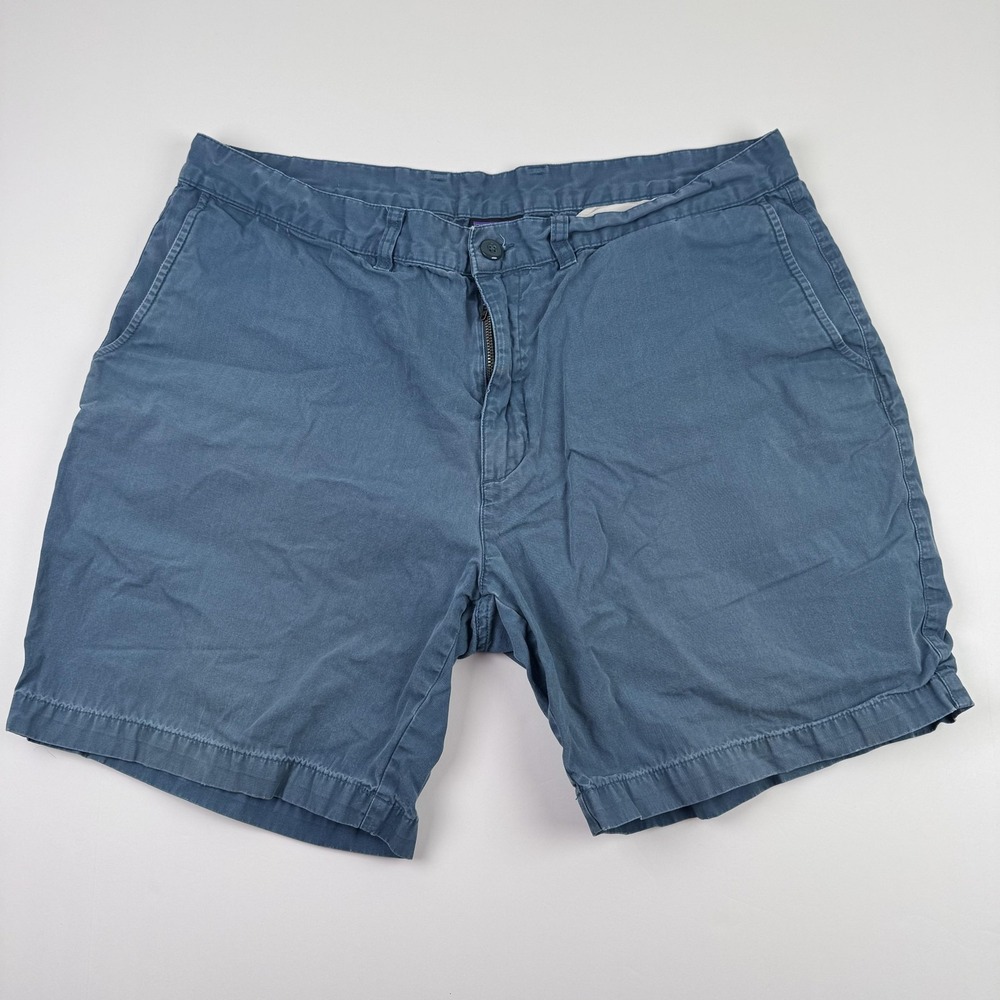Patagonia Mens 38 Blue Organic Cotton Chino Flat Front Casual Shorts 57675